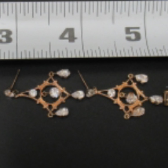 Vintage 10K Chandelier Earrings - Picture 3 of 3